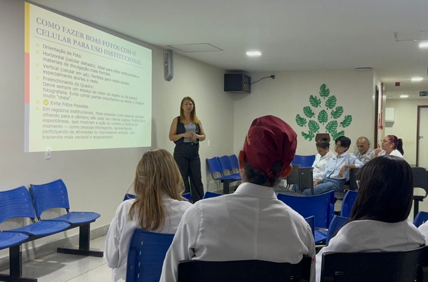  Servidores da UNACON/HRA participam de oficina sobre fotografia e redes sociais